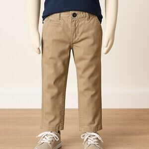 GAP Kids Straight Fit Khaki Pants Size 5 Stretch Beige Boys School Chinos